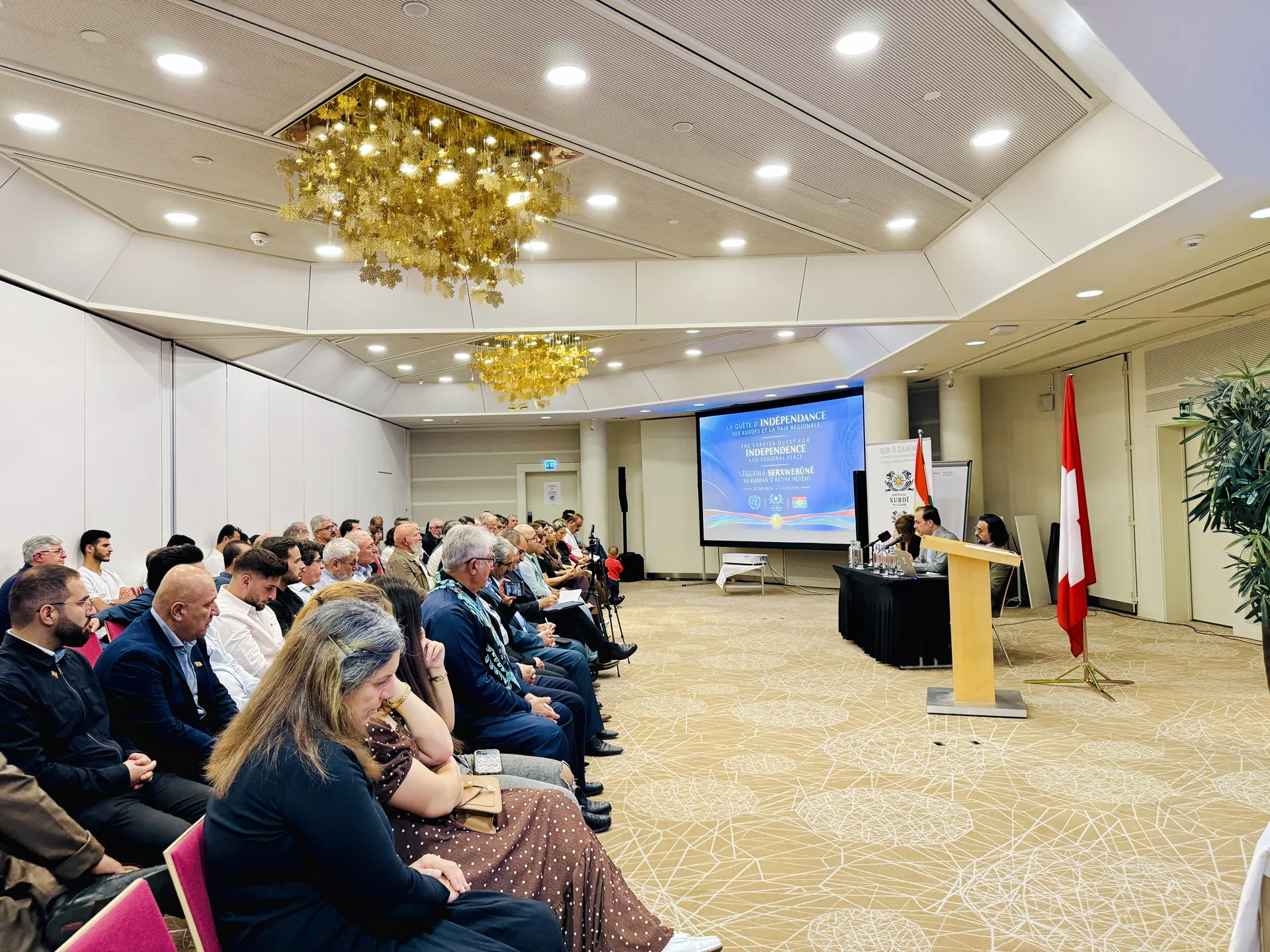 Dîmena giştî ya salona konferansê