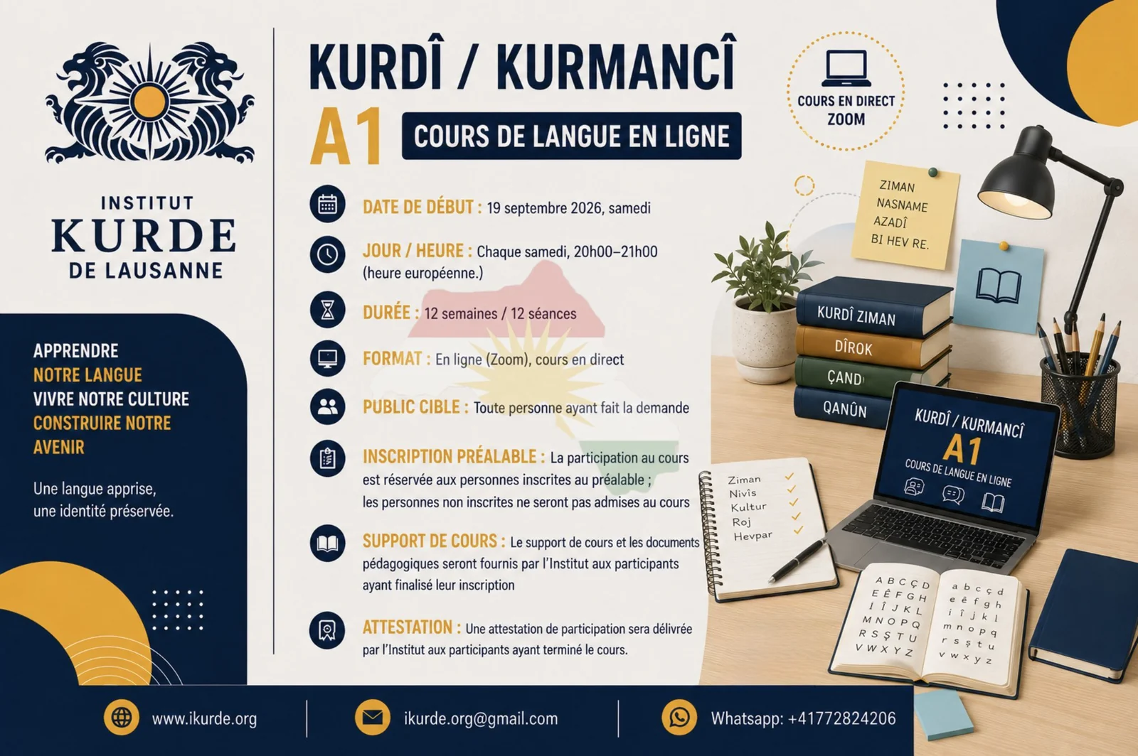 Beginn Des Kurdisch- / Kurmancî-Kurses (A1)