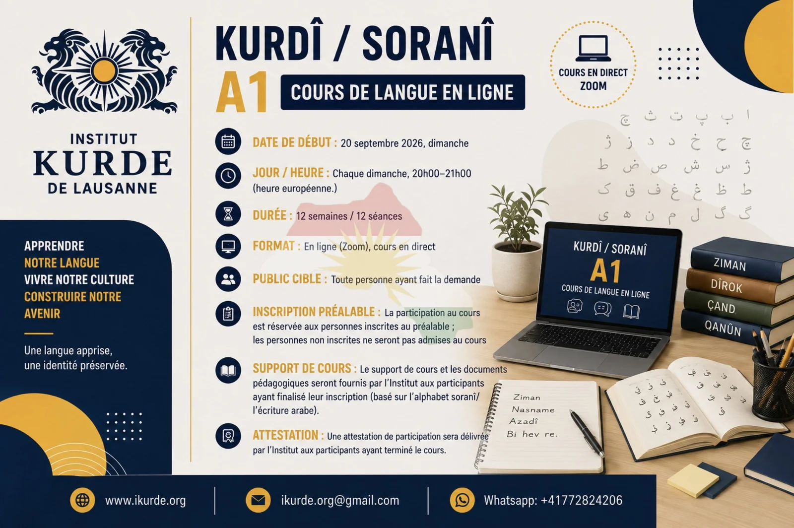 Beginn Des Kurdisch- / Soranî-Kurses (A1)