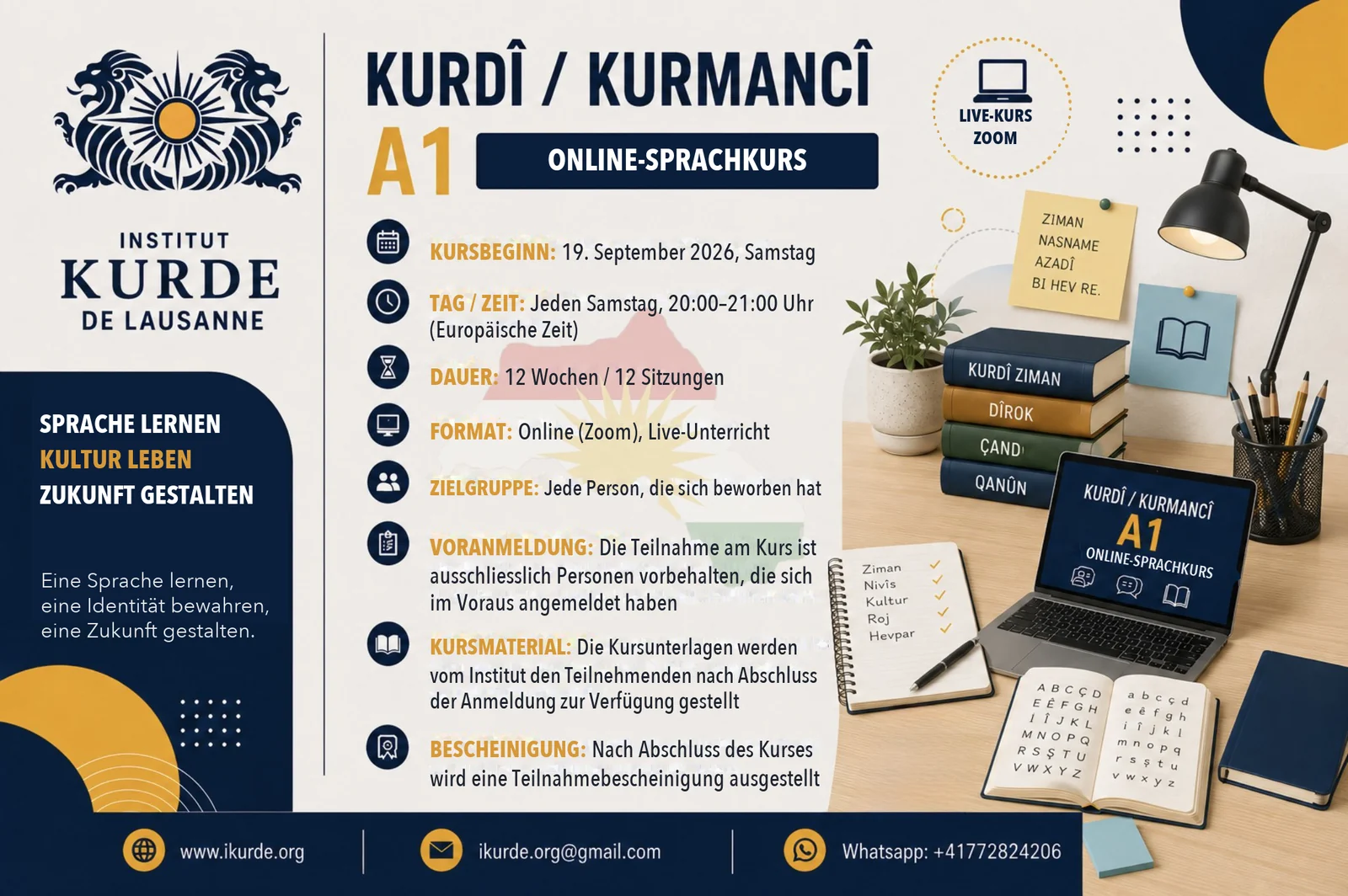 Kurdisch / Kurmancî A1 Online-Sprachkurs